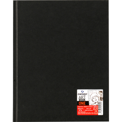 CANSON Carnet de dessin ARTBOOK ONE, 216 x 279 mm, noir