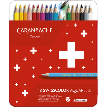 CARAN D'ACHE Crayons de couleur Swisscolor Aquarelle