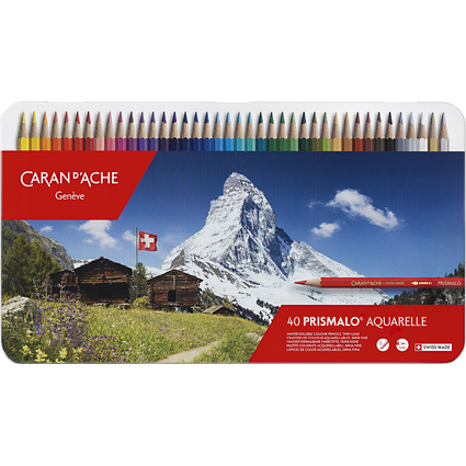 CARAN D'ACHE Crayon de couleur PRISMALO Aquarelle, 40 pices