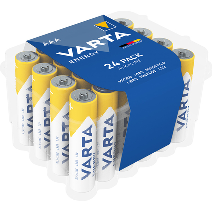 VARTA Pile alcaline Energy, Micro (AAA/LR3), pack de 24