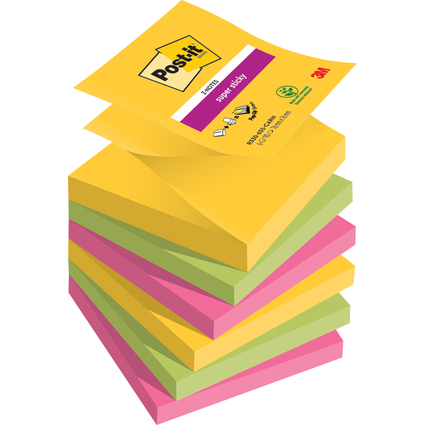Post-it Bloc-note adhsif Super Sticky Z-Notes, 76 x 76 mm