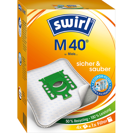 swirl Sac d'aspirateur M 40, avec filtre EcoPor