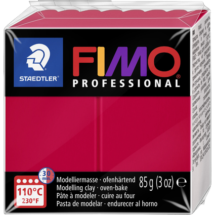 FIMO PROFESSIONAL Pte  modeler,  cuire au four, carmin