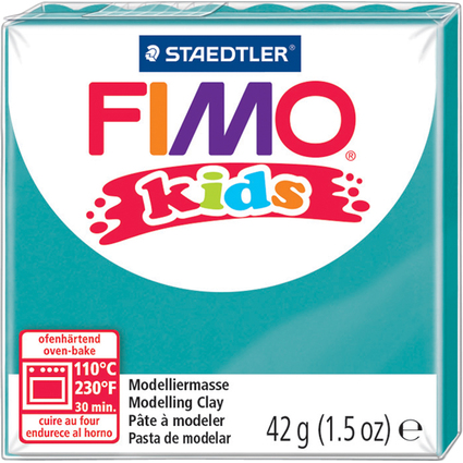 FIMO kids Pte  modeler,  cuire au four, 42 g, turquoise