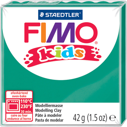 FIMO kids Pte  modeler,  cuire au four, 42 g, vert