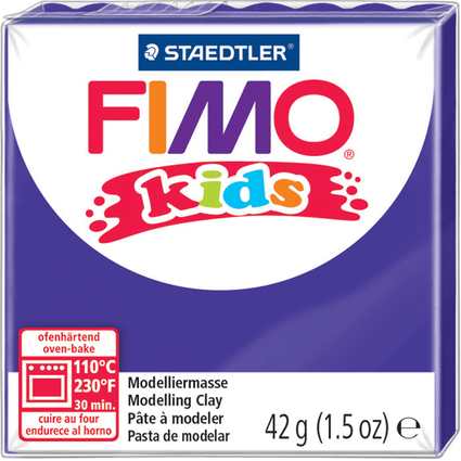 FIMO kids Pte  modeler,  cuire au four, 42 g, violet