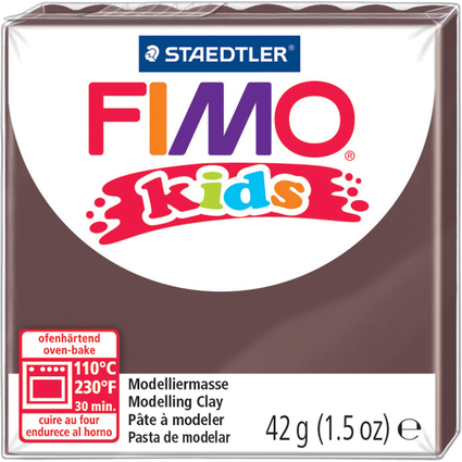 FIMO kids Pte  modeler,  cuire au four, 42 g, marron