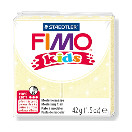 FIMO kids Modelliermasse,  cuire au four, jaune pearl clair