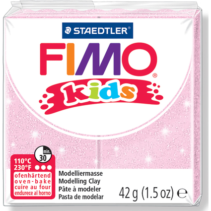 FIMO kids Pte  modeler,  cuire au four, 42 g, rose pearl
