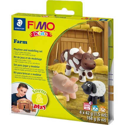 FIMO kids Kit de modelage Form & Play "Farm", niveau 1