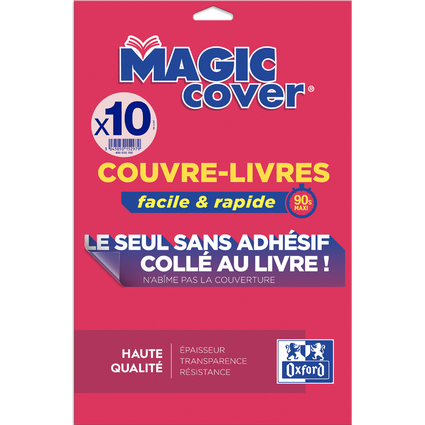 Oxford Couvre-livres "Magic Cover", contenu: 10 feuilles