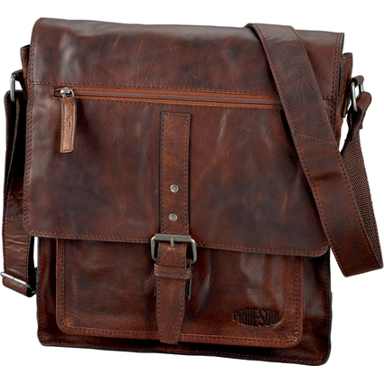 PRIDE&SOUL Sac  bandoulire "ETHAN", cuir, marron