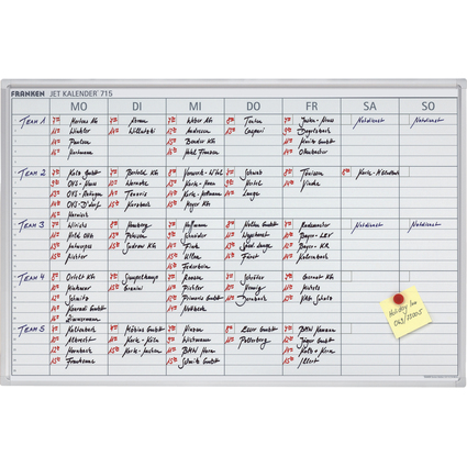 FRANKEN Tableau planning JetKalender, calendrier de semaine