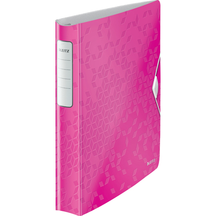 LEITZ Classeur  anneaux Active WOW SoftClick, A4, rose vif