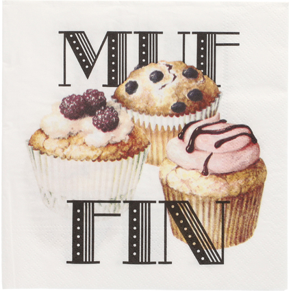 PAPSTAR Serviette  motif "Muffin", 330 x 330 mm