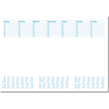 RNK Verlag Sous-main en papier "Office", avec calendrier