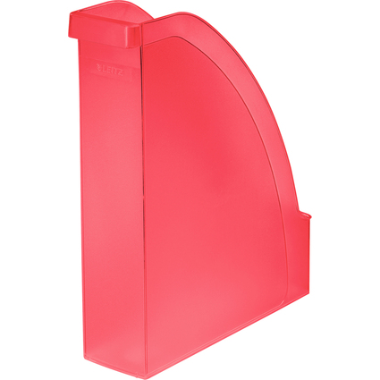 LEITZ Porte-revue Plus, A4, polystyrne, rouge translucide