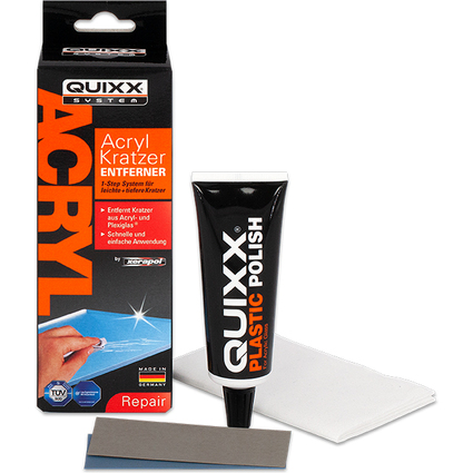 QUIXX Efface-rayures, pour verre acrylique, 4 pices