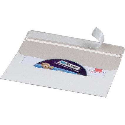 smartboxpro Enveloppe pour CD/DVD, format long, sans fentre