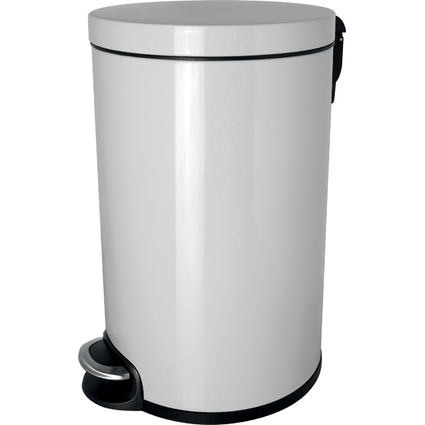 helit Poubelle  pdale "the silent", 20 litres, blanc