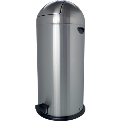 helit Poubelle  pdale "the step dome", 52 litres, argent