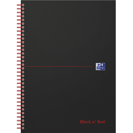 Oxford Cahier  spirale Black n' Red, A4, lign, carton