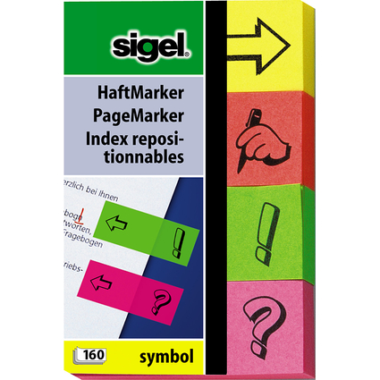 sigel Marque-page repositionnable Symbole, 50 x 20 mm