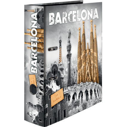 HERMA Classeur  levier  motifs "Barcelona", A4, dos: 70 mm