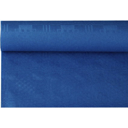 PAPSTAR Nappe damasse, (l)1,2 x (L)8 m, bleu fonc