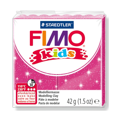 FIMO kids Pte  modeler,  cuire, 42 g, rose paillette