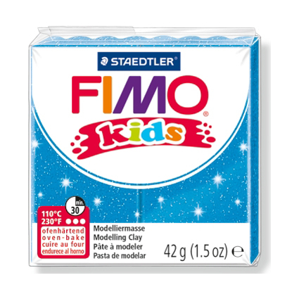 FIMO kids Pte  modeler,  cuire, 42 g, bleu paillette