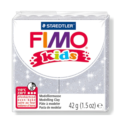 FIMO Pte  modeler,  cuire, 42 g, argent paillette