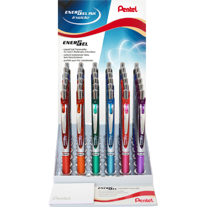 Pentel Liquid Stylo roller encre gel Energel BL77,prsentoir