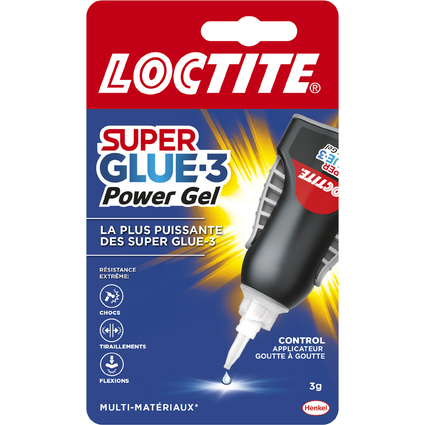 LOCTITE Colle instantane SUPER GLUE-3 Power Gel Control