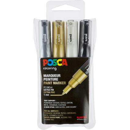 POSCA Marqueur  pigment PC-1MC, tui de 4