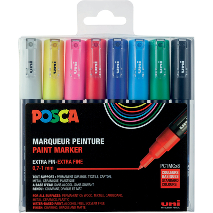 POSCA Marqueur  pigment PC-1MC, tui de 8