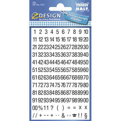 ZDesign HOME Stickers chiffres, chiffres 1  99 + 00, noir