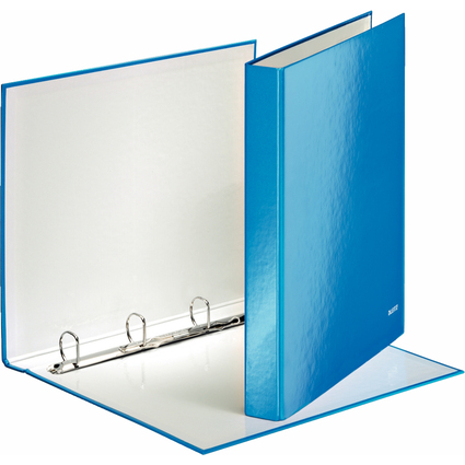 LEITZ Classeur  anneaux WOW, A4, en carton solide, bleu,