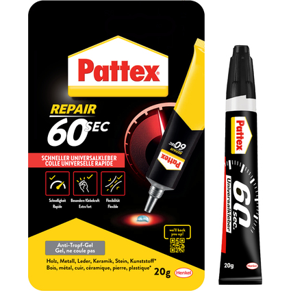 Pattex Colle universelle 60 sec., tube de 20 g