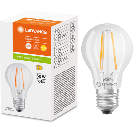 LEDVANCE Ampoule LED CLASSIC A, 6,5 watts, E27, clair
