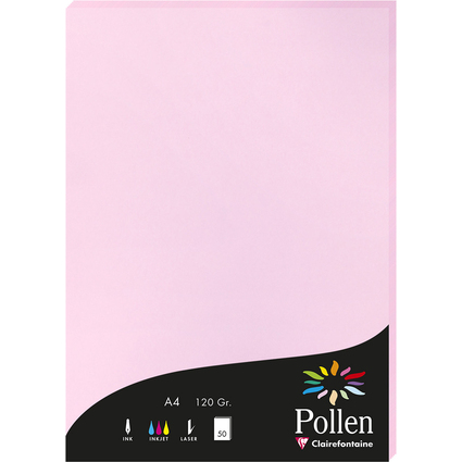 Pollen by Clairefontaine Papier A4, rose drage