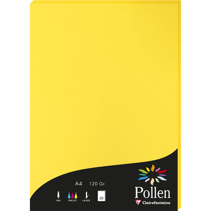 Pollen by Clairefontaine Papier A4, jaune soleil