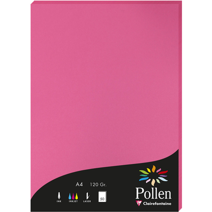 Pollen by Clairefontaine Papier A4, rose fuchsia