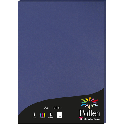 Pollen by Clairefontaine Papier A4, bleu nuit