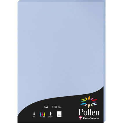 Pollen by Clairefontaine Papier A4, bleu lavande