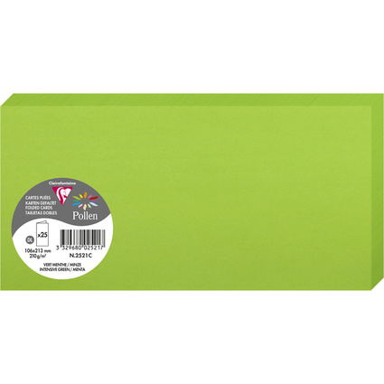 Pollen by Clairefontaine Carte double DL, vert menthe