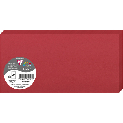 Pollen by Clairefontaine Carte double DL, rouge groseille