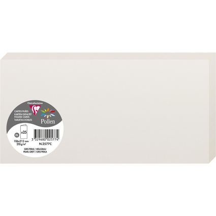 Pollen by Clairefontaine Carte double DL, gris perle