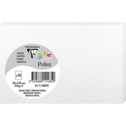 Pollen by Clairefontaine Carte 82 x 128, blanc iris