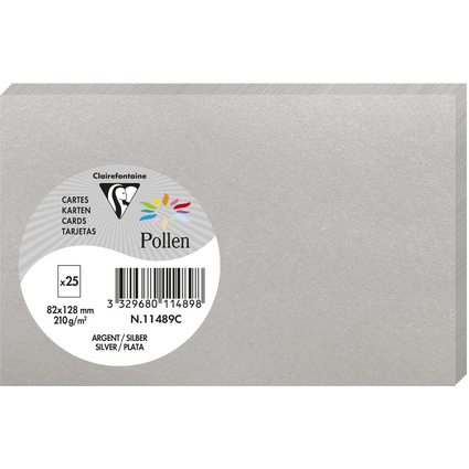 Pollen by Clairefontaine Carte 82 x 128, argent